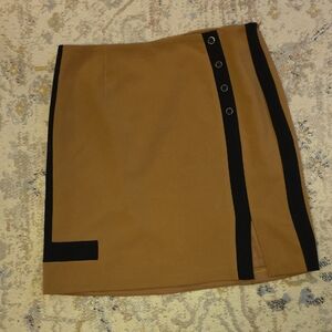 Stylish Tan and Black Women's Skirt